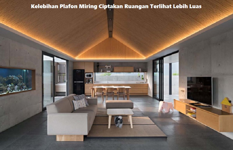 Kelebihan Plafon Miring Ciptakan Ruangan Terlihat Lebih Luas